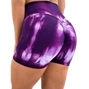 lovely Sportswear Tie-dye Purple Shorts