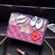 lovely Chic Print See-through Rose Red Crossbody B