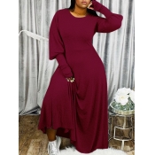 LW Puffed Sleeve A Line Dress