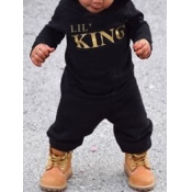 Lovely Boy Sportswear Hooded Collar Letter Print B