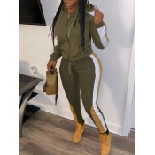 LW Hooded Collar Patchwork Tracksuit Set