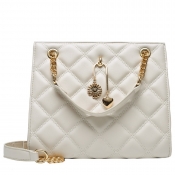 lovely Casual Chain Strap White Messenger Bag