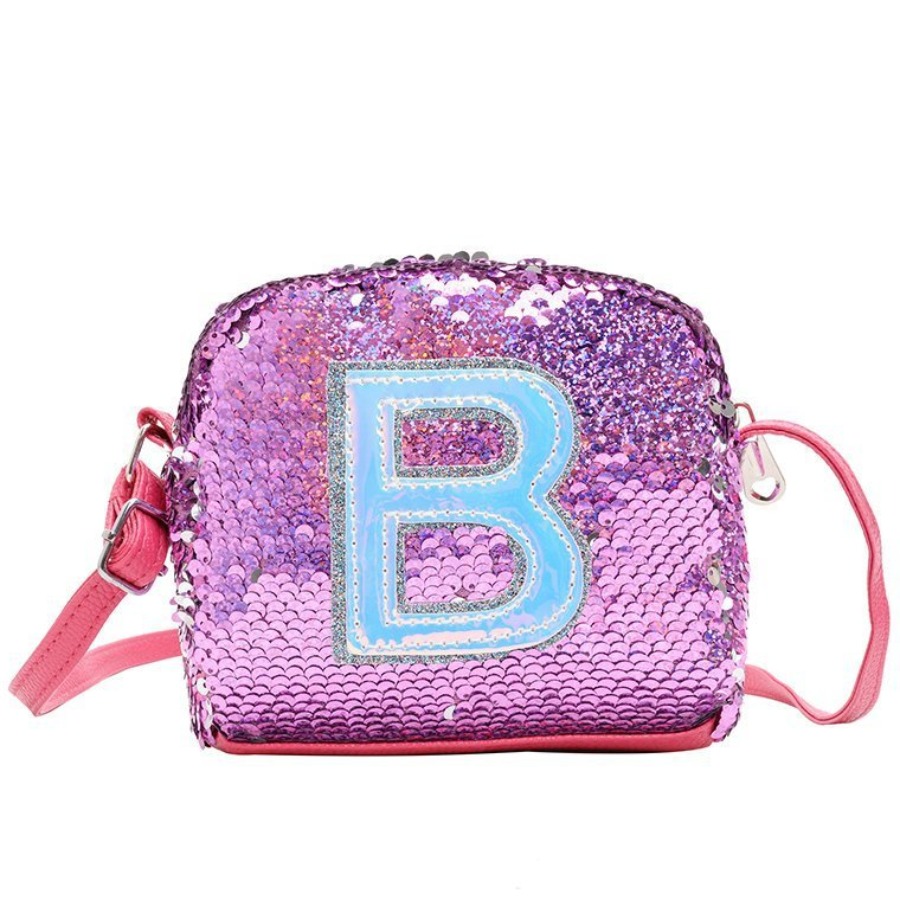 

Lovely Chic Letter Sequined Purple Crossbody Bag