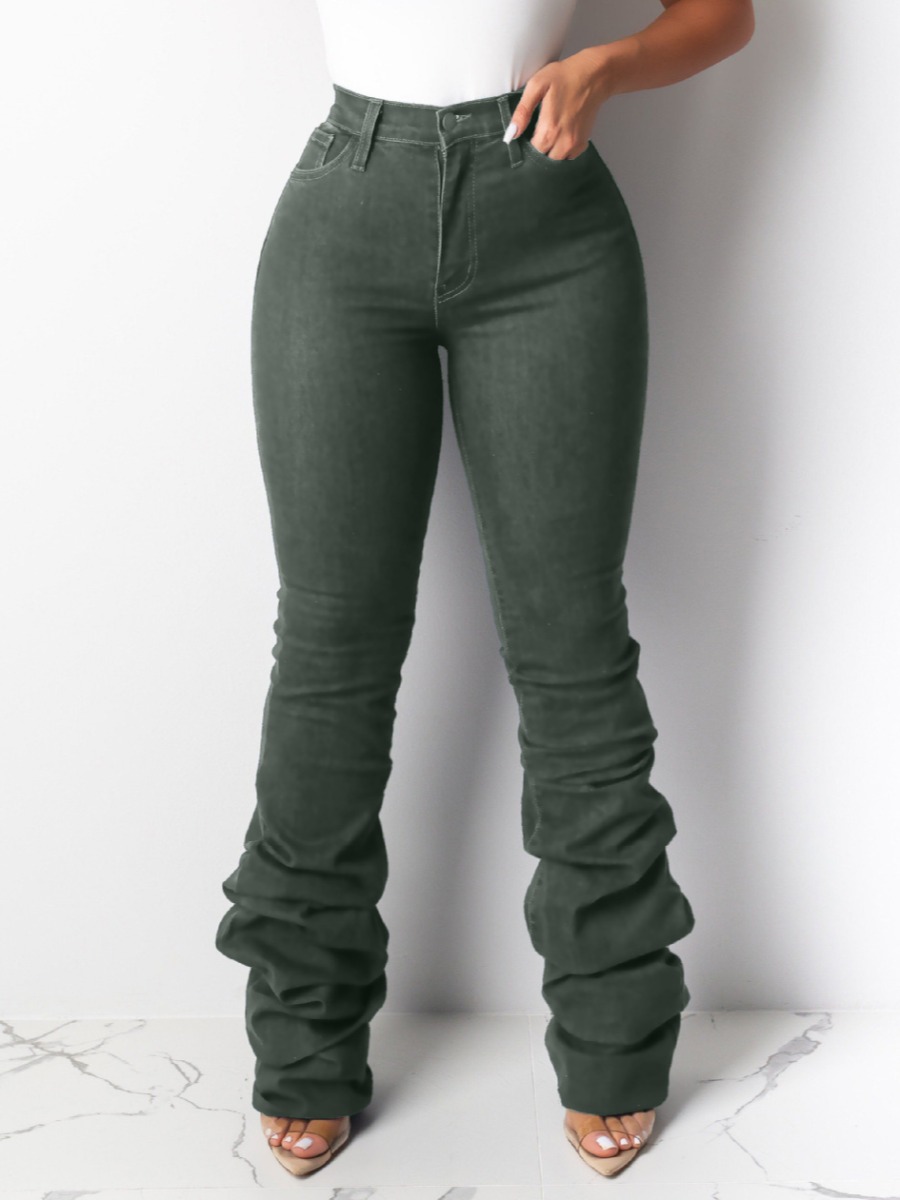 

lovely Leisure Heap Camo Print Green Jeans