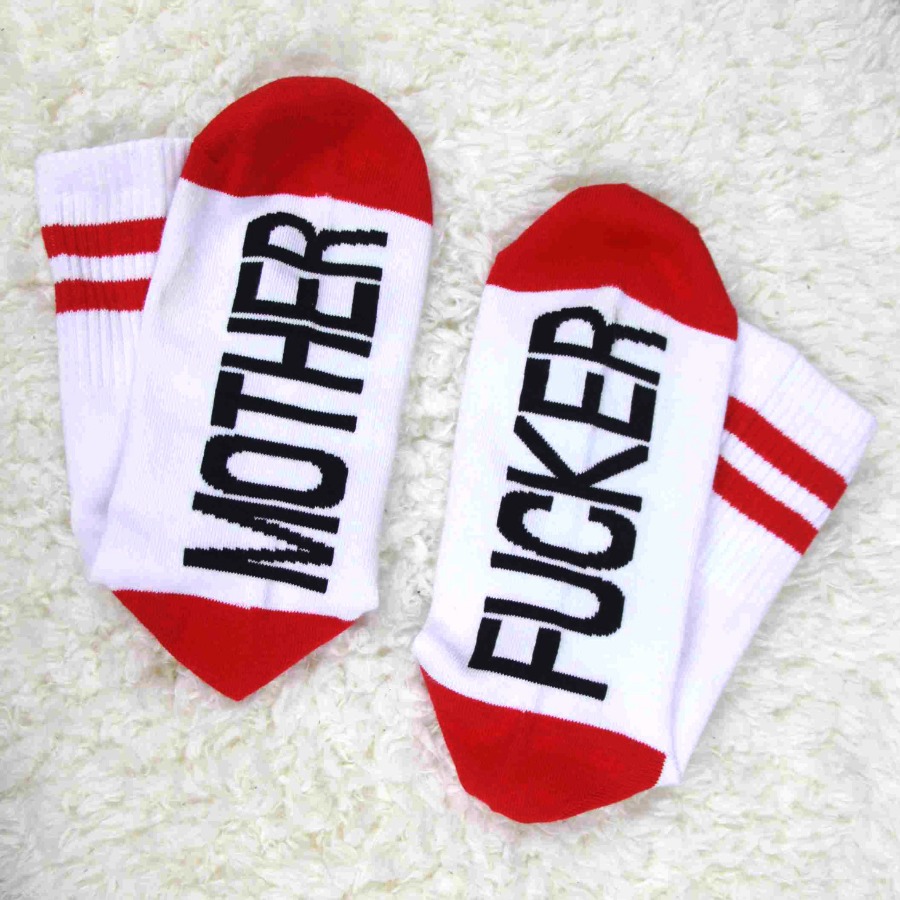 

lovely Sportswear Letter Red Socks