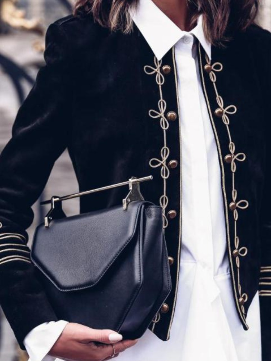 

lovely Chic Buttons Design Black Coat