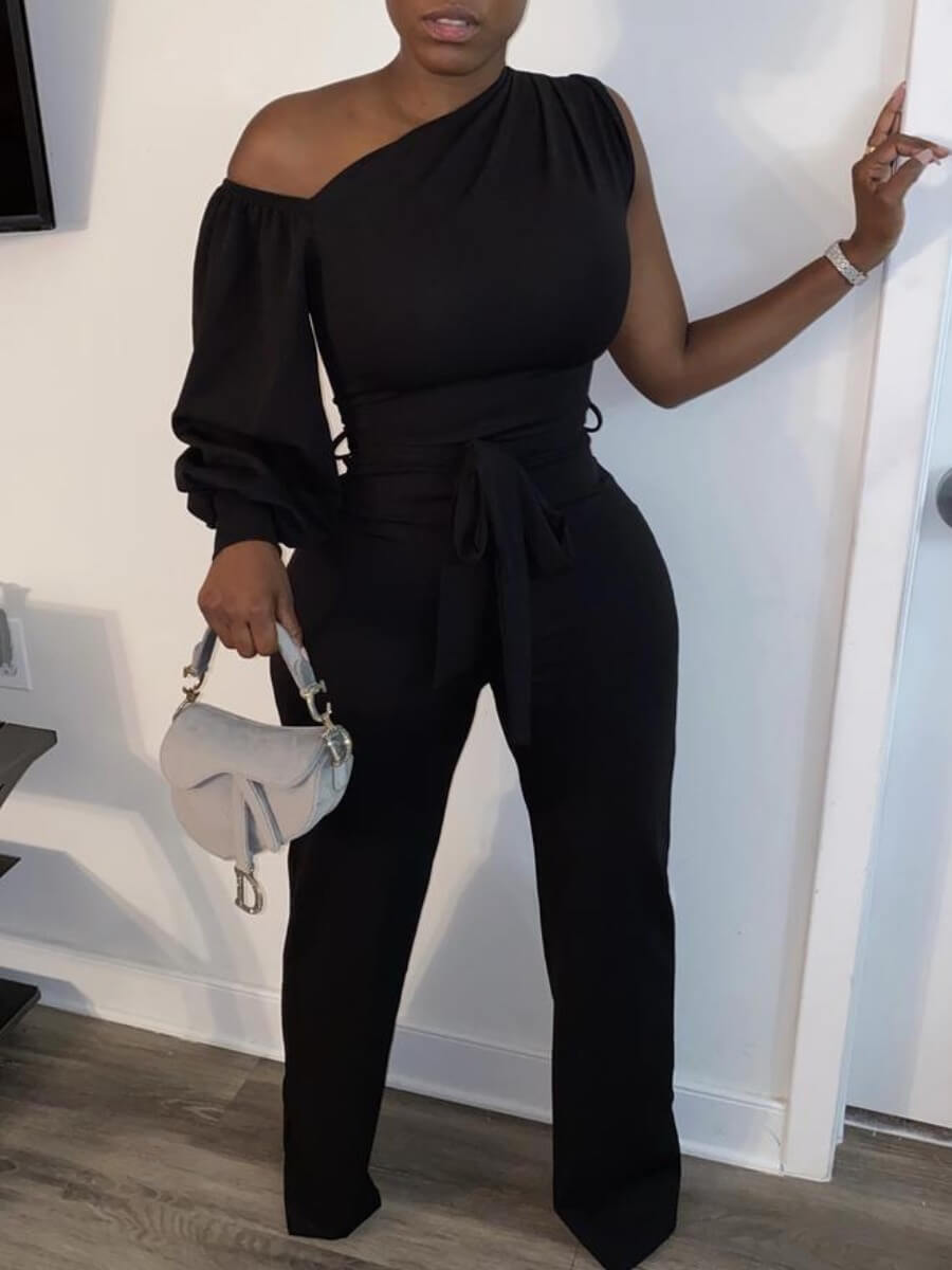LW Polyester Basic Solid Regular Jumpsuit