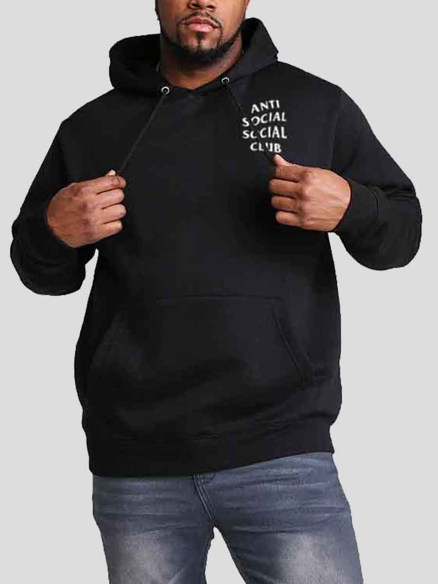 

Lovely Casual Hooded Collar Letter Print Black Men Hoodie