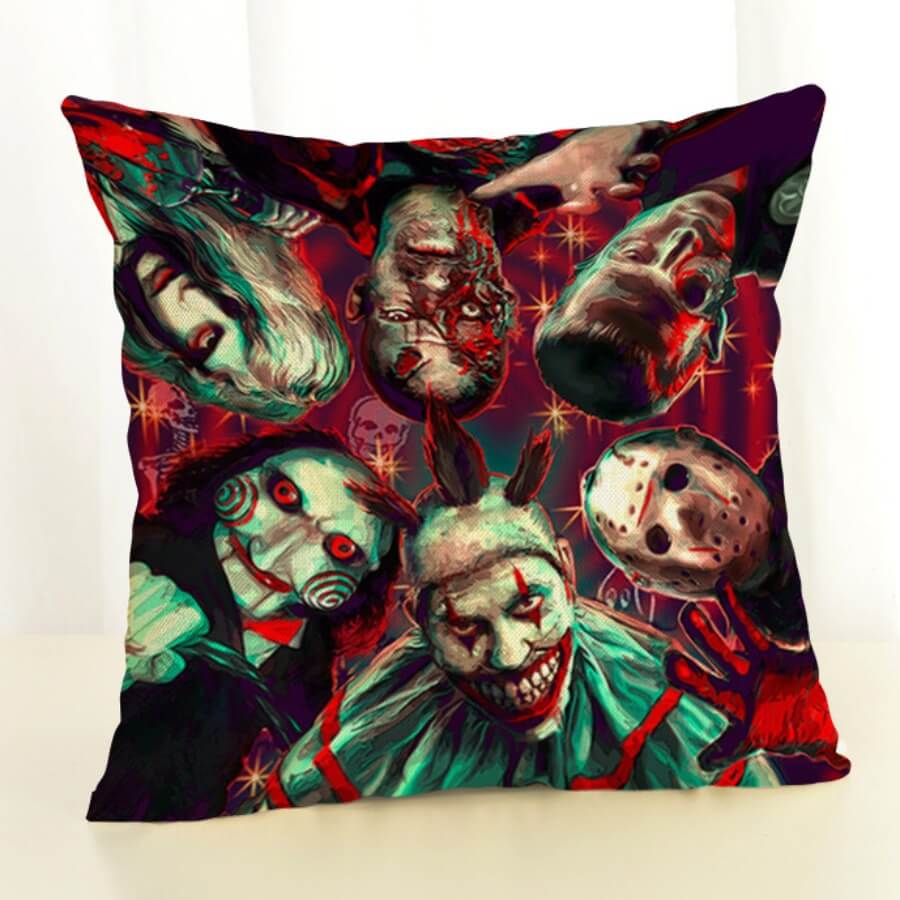 

Lovely Trendy Print Red Decorative Pillow Case