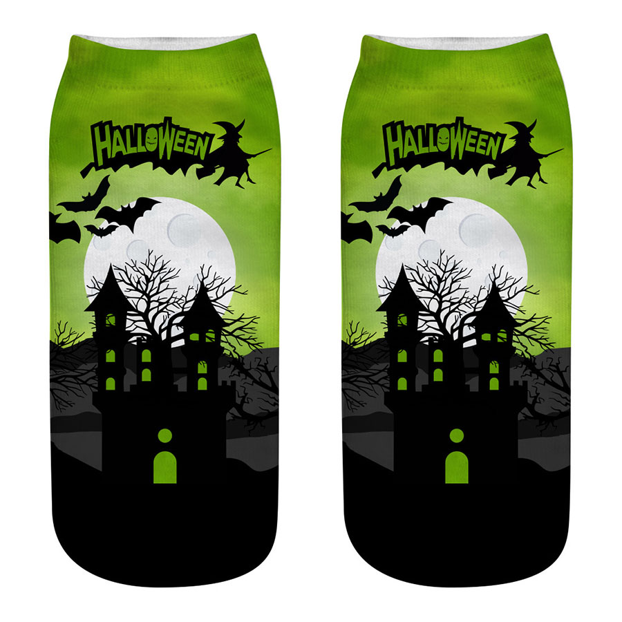 

lovely Chic Print Green Socks(One Side Print