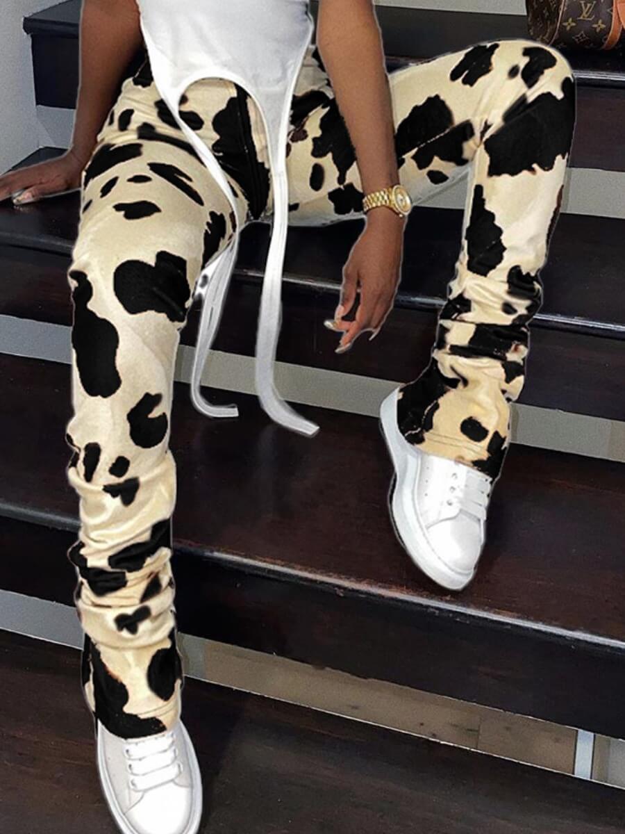 

Lovely Street Print Black Pants