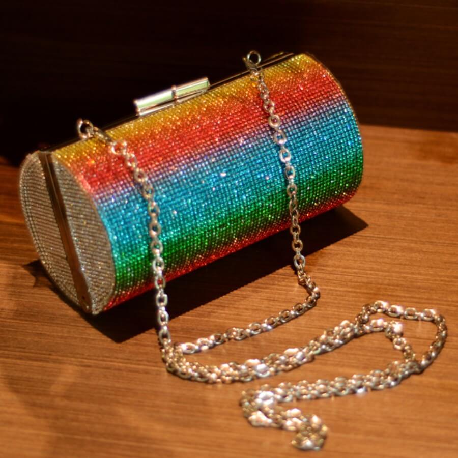 

Lovely Trendy Chain Strap Multicolor Crossbody Bag, Multi