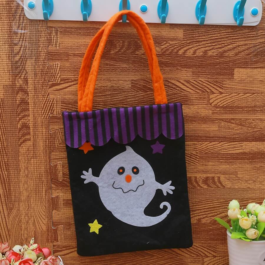 

Lovely Chic Skull Print Patchwork Pitch-black Gift Bag
