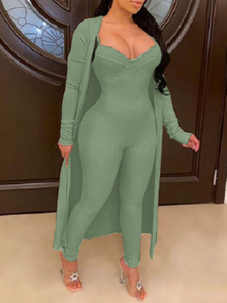 

Lovely Trendy Basic Skinny Green One-piece Jumpsuit
