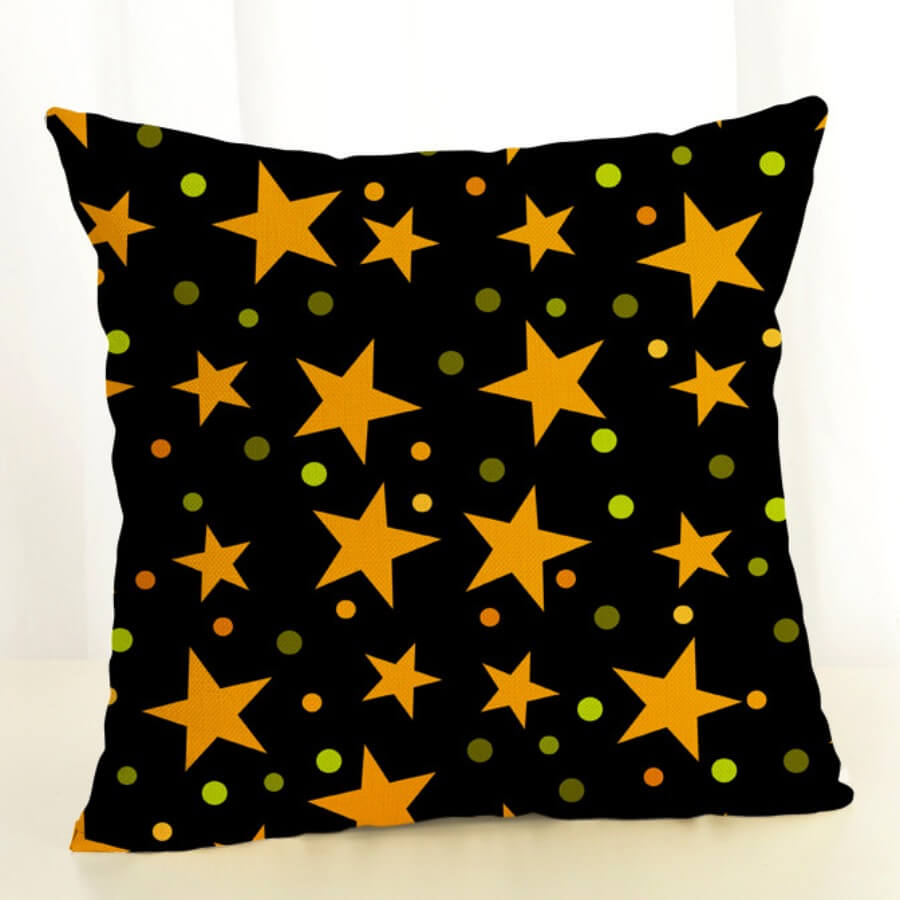 

Lovely Stylish Pentagram Print Deep Yellow Decorative Pillow Case