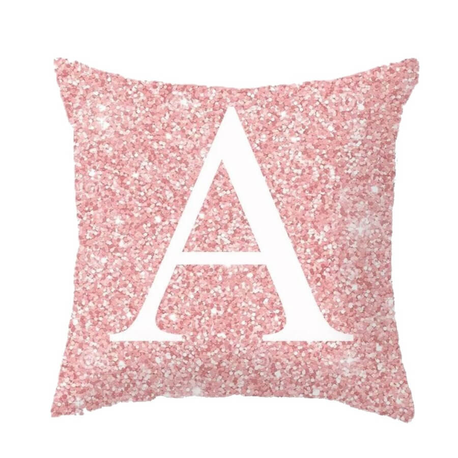 

Lovely Casual Letter Print Pink Decorative Pillow Case