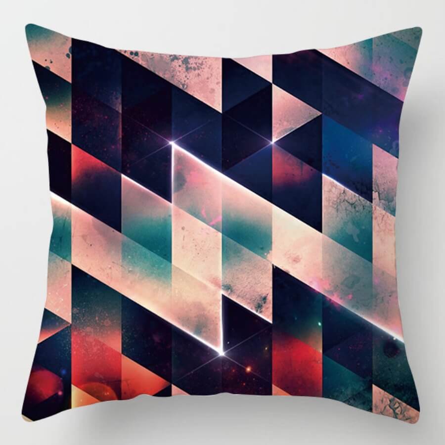 

Lovely Chic Print Multicolor Decorative Pillow Case, Multi