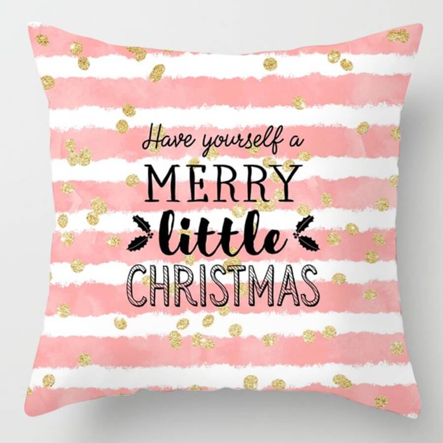

Lovely Leisure Letter Print Pink Decorative Pillow Case