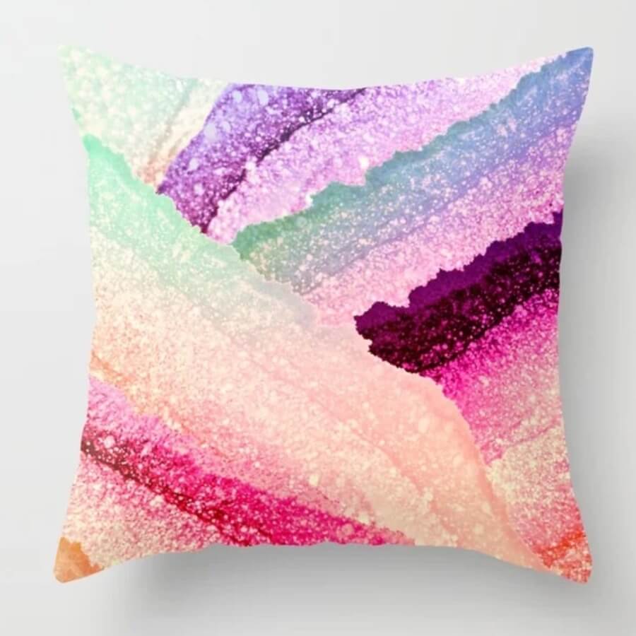 lovely Chic Print Multicolor Decorative Pillow Case