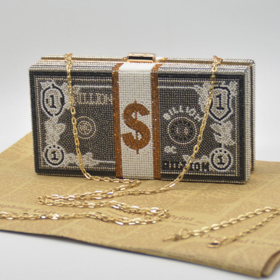

lovely Chic Print Chain Strap Grey Crossbody Bag