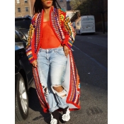 Lovely Bohemian Print Multicolor Long Plus Size Co