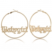 lovely Trendy Letter Gold Earring