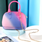 lovely Trendy Chain Strap Gradient Blue Crossbody 