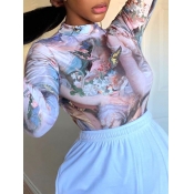 Lovely Street Print White Bodysuit