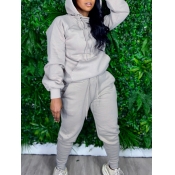 LW Kangaroo Pocket Drawstring Tracksuit Set
