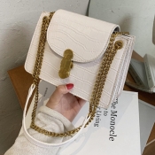 lovely Stylish Chain Strap White Crossbody Bag