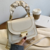 LW Trendy Patchwork White Crossbody Bag