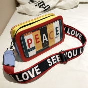 Lovely Stylish Letter Print Red Bum Bags