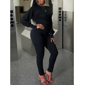 Lovely Leisure Basic Black One-piece Jumpsuit
