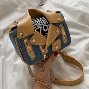 Lovely Chic Chain Strap Baby Blue Crossbody Bag