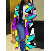 LovelyWholesale™ Trendy Turndown Collar Print Purp