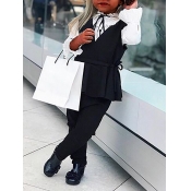 Lovely Trendy Drawstring Flounce Design Black Girl