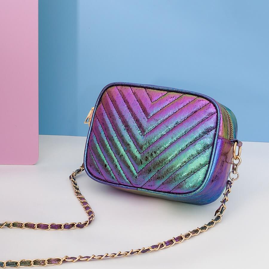 

Lovely Chic Chain Strap Multicolor Crossbody Bag, Multi