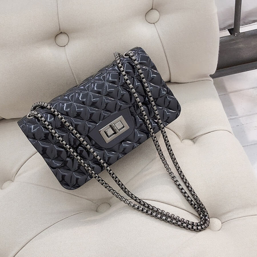 

Lovely Stylish Chain Strap Black Crossbody Bag