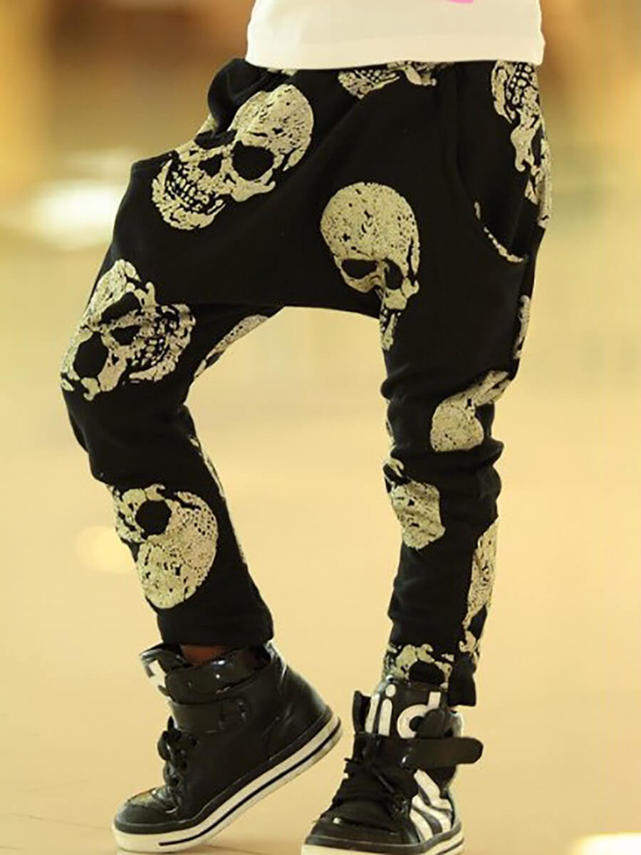 

Lovely Street Skull Print Black Boy Pants