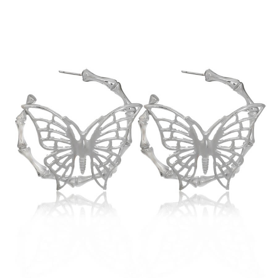 

Lovely Trendy Butterfly Silver Earring