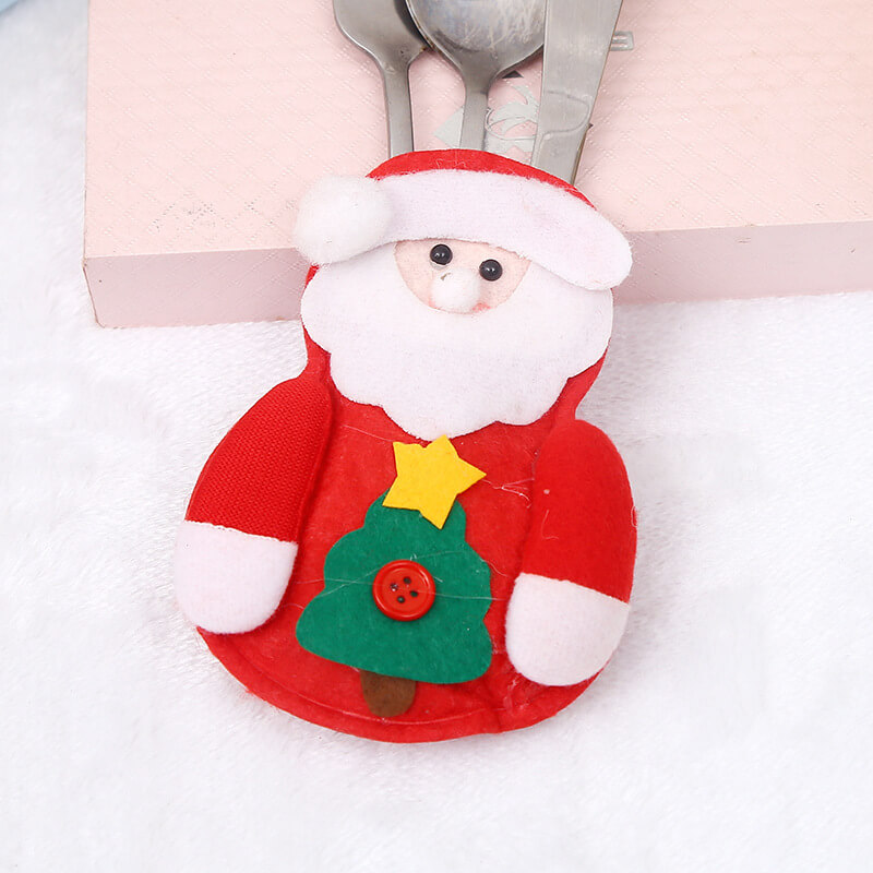 

Lovely Christmas Cartoon Red Decorative Knife Bag