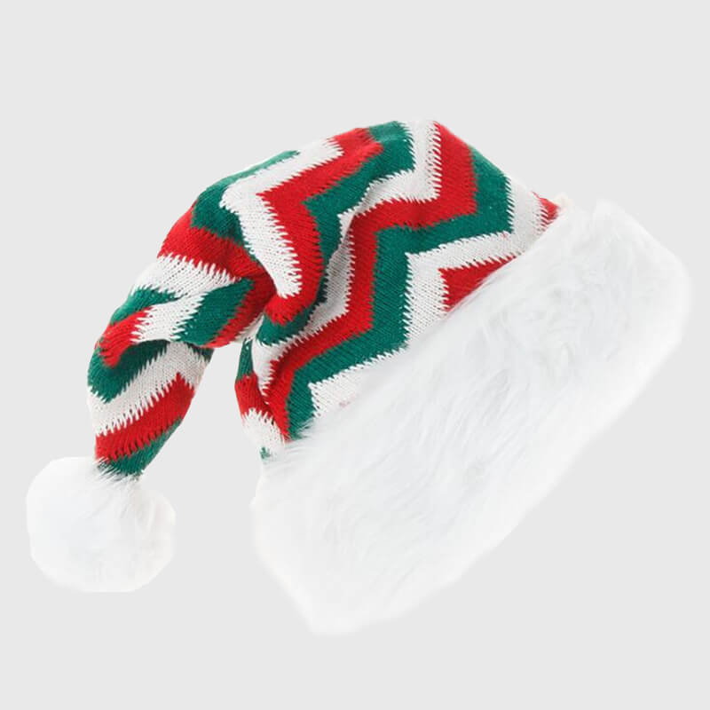 

Lovely Christmas Print Patchwork Green Hat