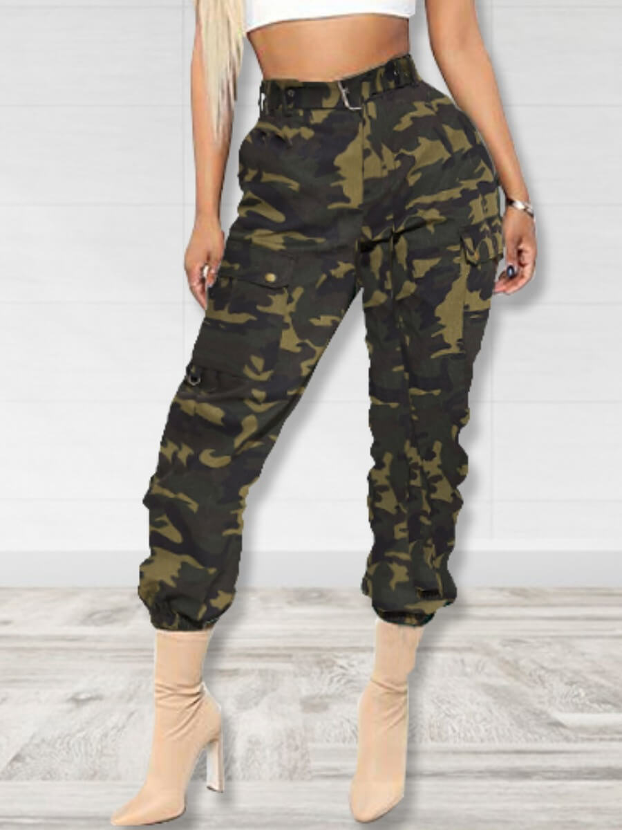 

Lovely Street Camo Print Army Green Jeans, Army green camouflag