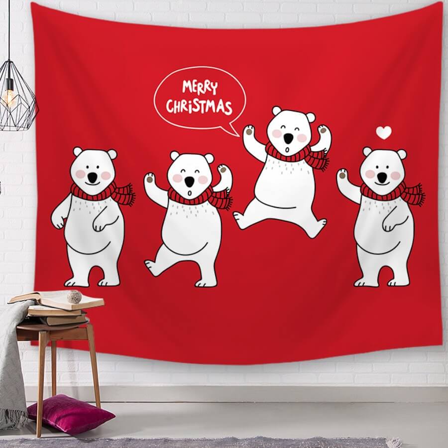 

Lovely Stylish Cartoon Print Red Decorative Wall Cloth