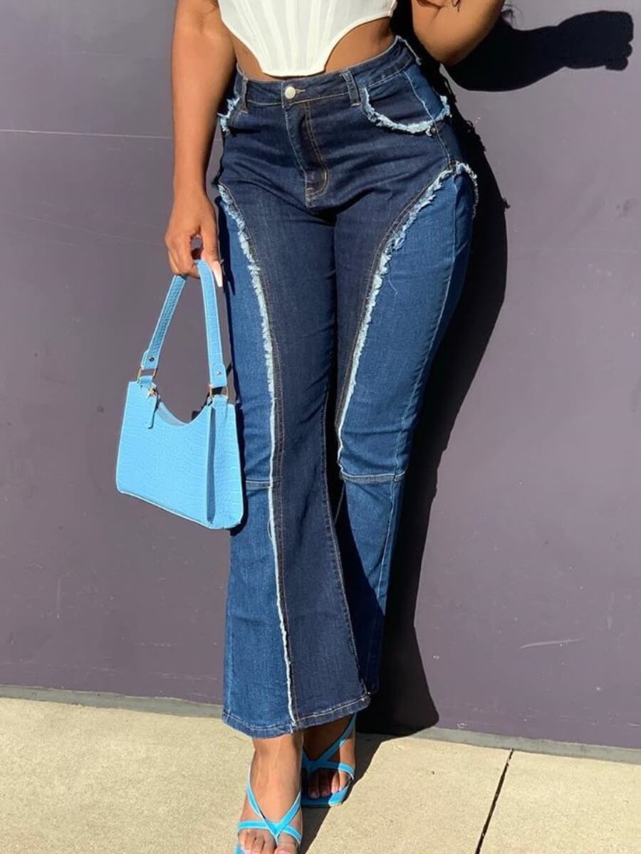 

Lovely Street Patchwork Blue Jeans