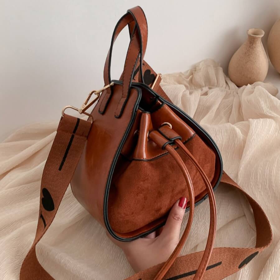 

Lovely Retro Patchwork Brown Crossbody Bags