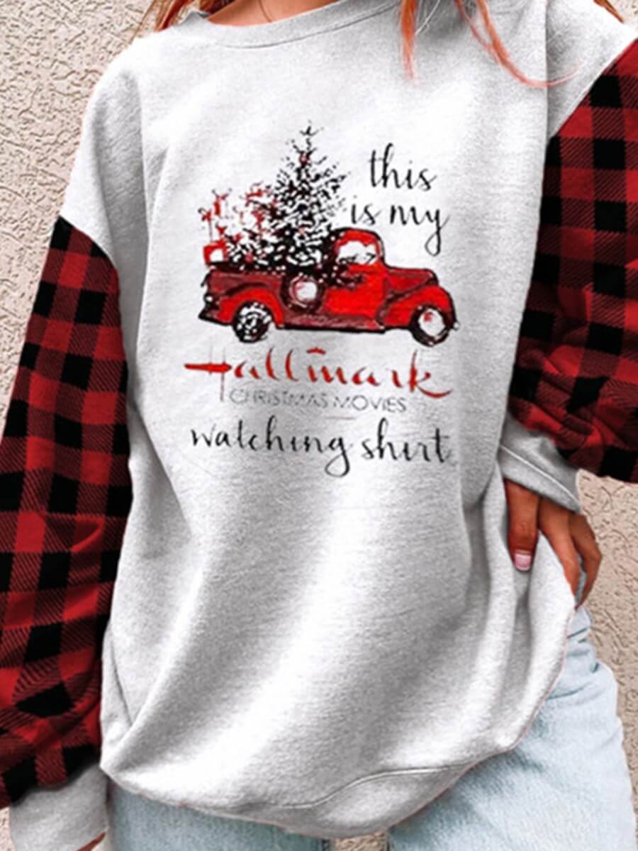 

Lovely Casual O Neck Print Patchwork Red Plus Size Hoodie