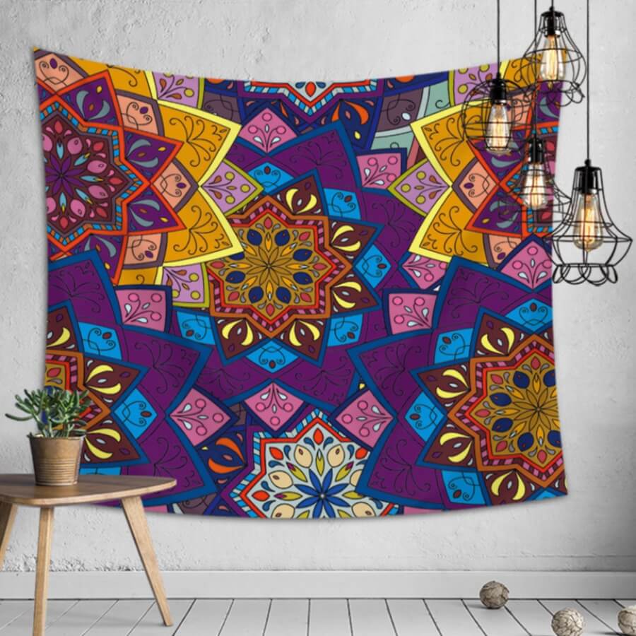 

Lovely Bohemian Print Multicolor Decorative Wall Cloth, Multi