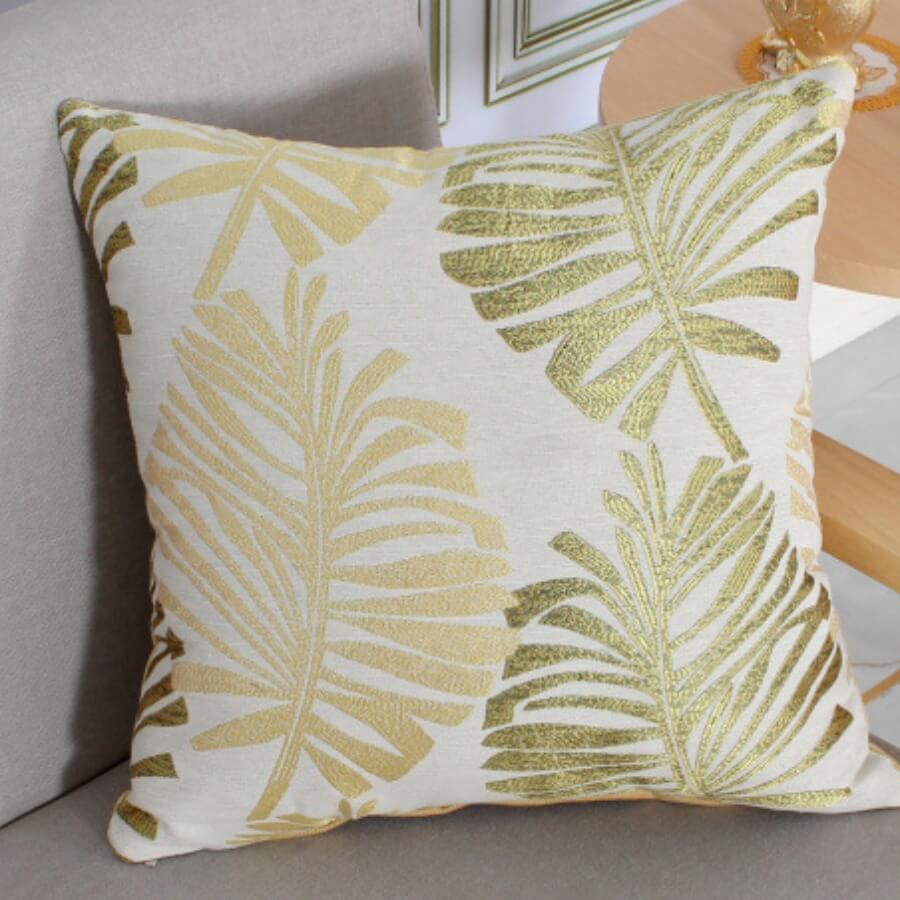 

Lovely Trendy Plants Print Yellow Decorative Pillow Case