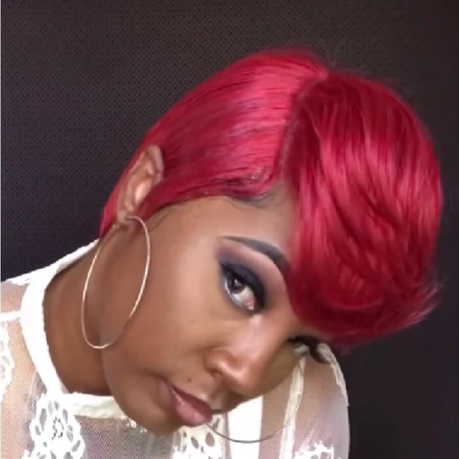 

Lovely Trendy Short Curly Red Wigs